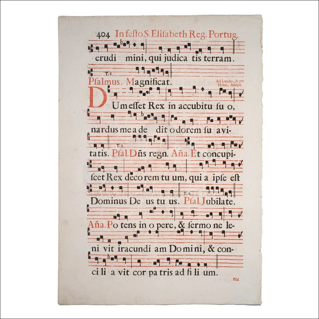 Sheet Music for St-Elysabeth of Portugal - VINTAGEARTREPRINTS.COM