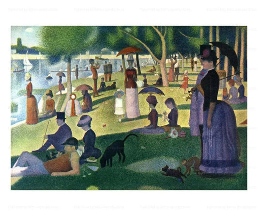 Georges-Pierre Seurat A Sunday afternoon on the Island of la Grande Jatte - VINTAGEARTREPRINTS.COM