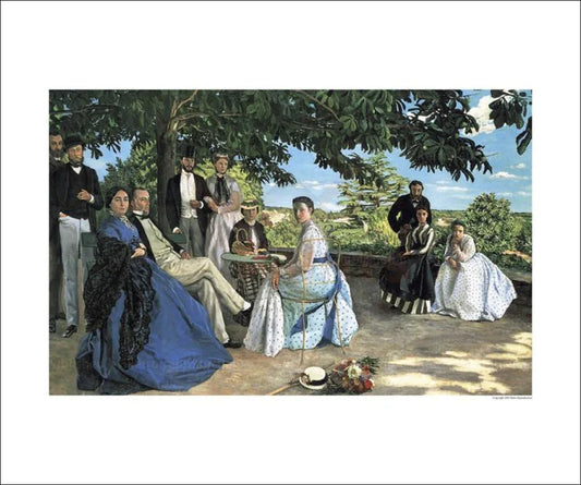 Family Reunion, Jean Frederic Bazille - VINTAGEARTREPRINTS.COM
