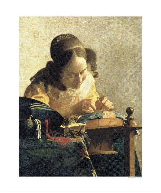 The Dressmaker, Johannes Vermeer - VINTAGEARTREPRINTS.COM