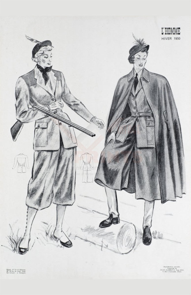 art print women fashion 1950's I VintageArtReprints.com