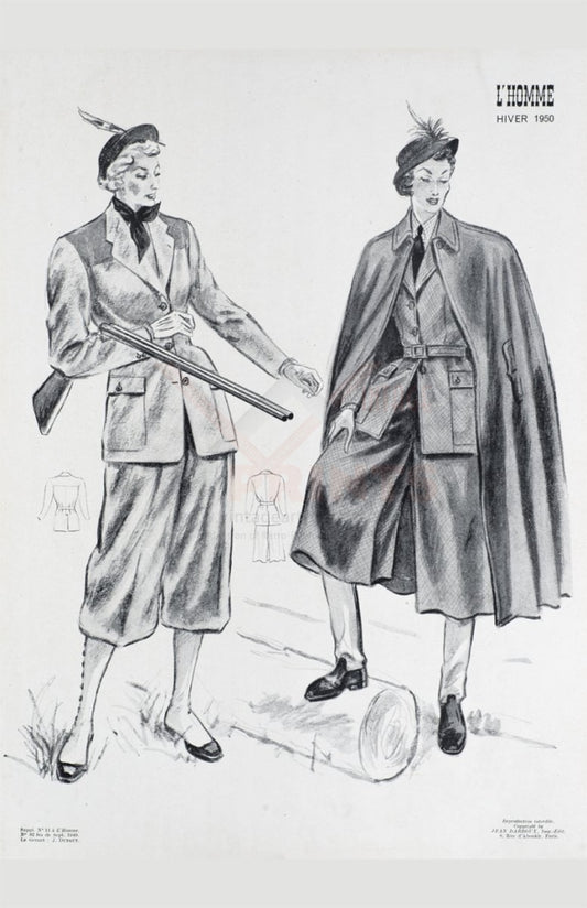 art print women fashion 1950's I VintageArtReprints.com