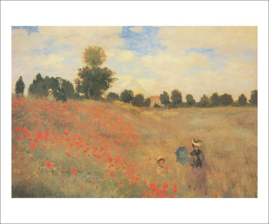 Coquelicots (Poppies), La Promenade, 1873, Oscar-Claude Monet - VINTAGEARTREPRINTS.COM