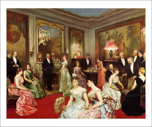 Canvas prints, An evening to Hotel de Verteillac, France, - Vintage Art, canvas prints