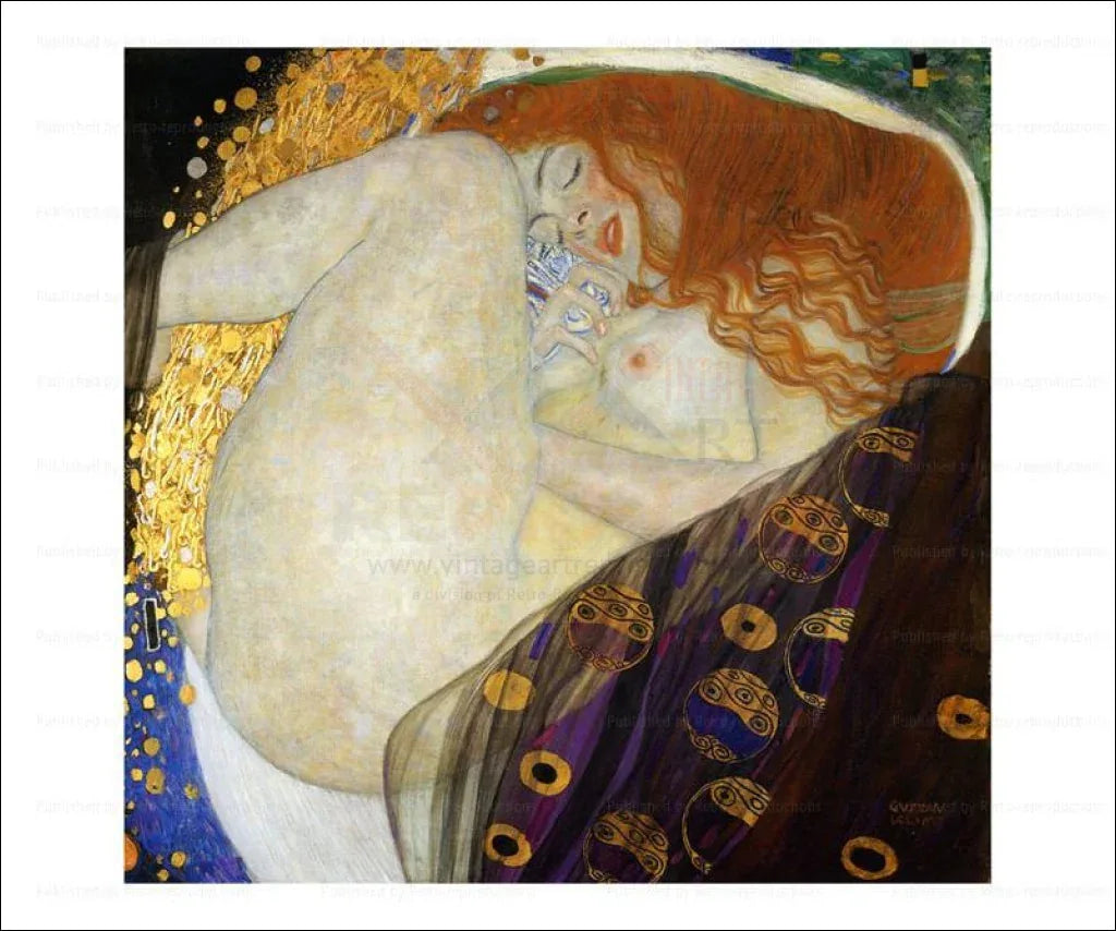 Danae, Gustav Klimt - VINTAGEARTREPRINTS.COM