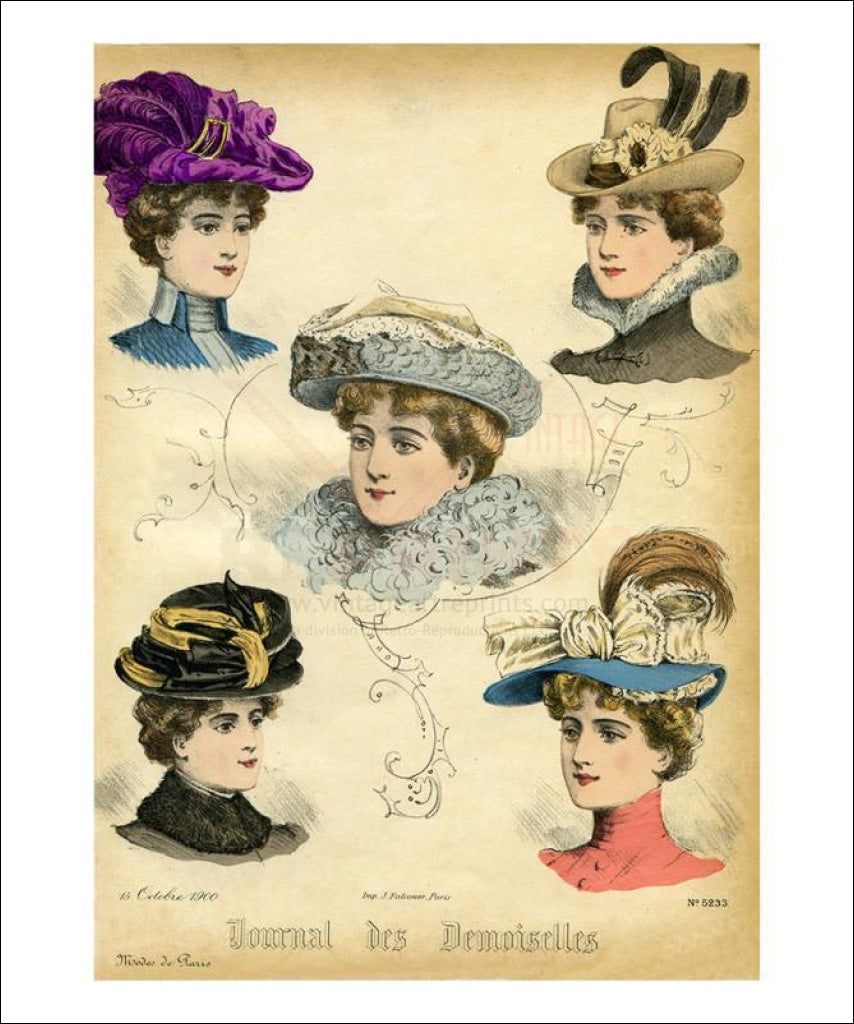 Demoiselles #5233, fashion, Art Print - Vintage Art, canvas prints