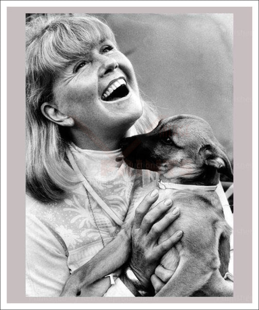 Doris Day with her Dog 1975 - Vintage Art, canvas prints