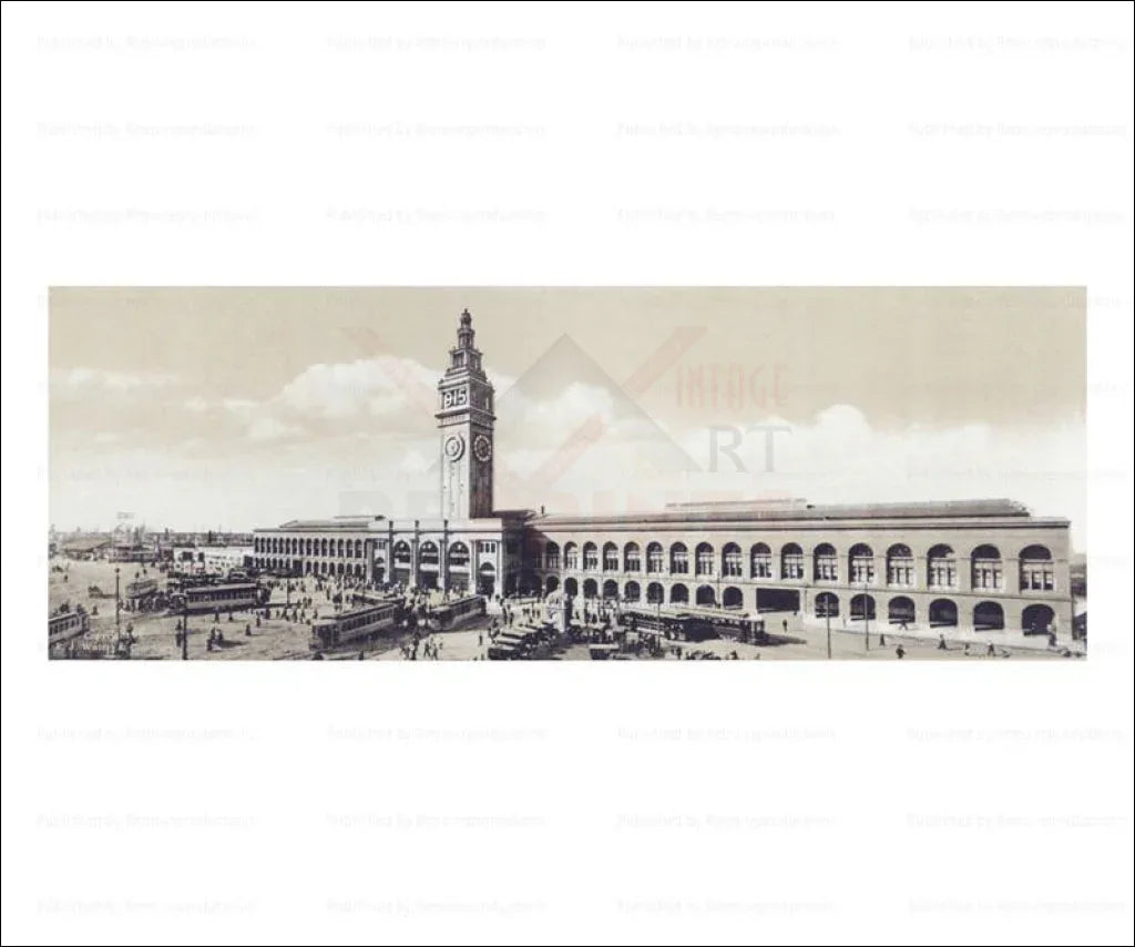 Ferry Building, San Franciso - VINTAGEARTREPRINTS.COM