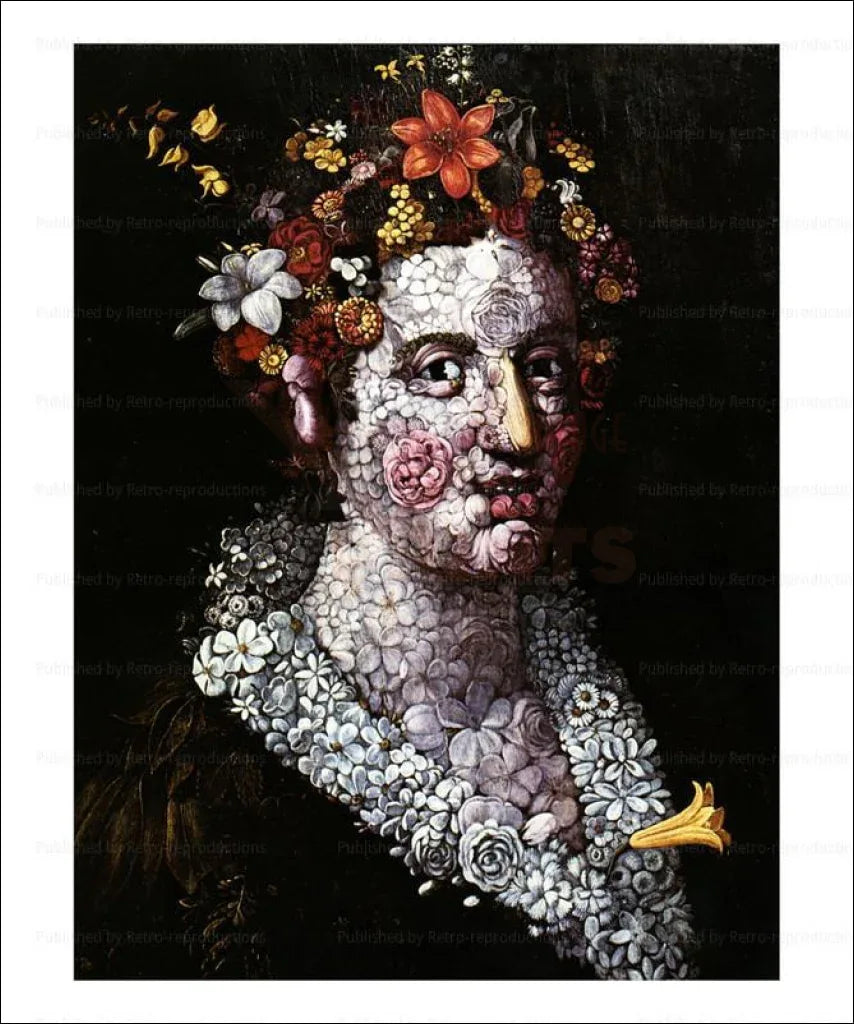 Flore, Giuseppe Arcimboldo, 1566 - VINTAGEARTREPRINTS.COM