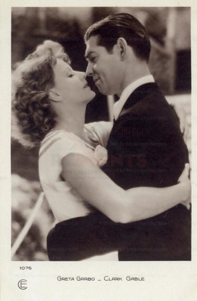 Greta Garbo, Clark Gable, vintage photo, digital giclee print reproduction - Vintage Art, canvas prints