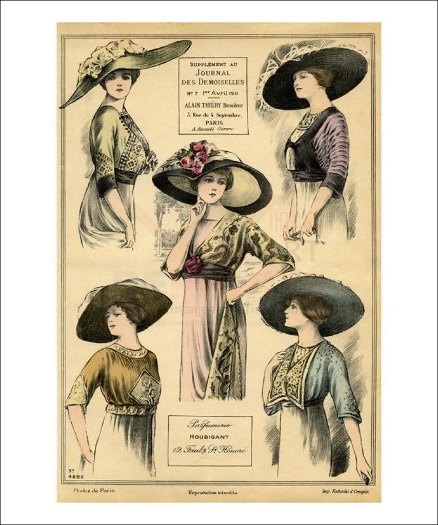 Houbigant fashion 1930's #4980 - Vintage Art, canvas prints