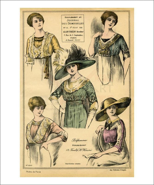 Houbigant fashion 1930's #5013 - Vintage Art, canvas prints