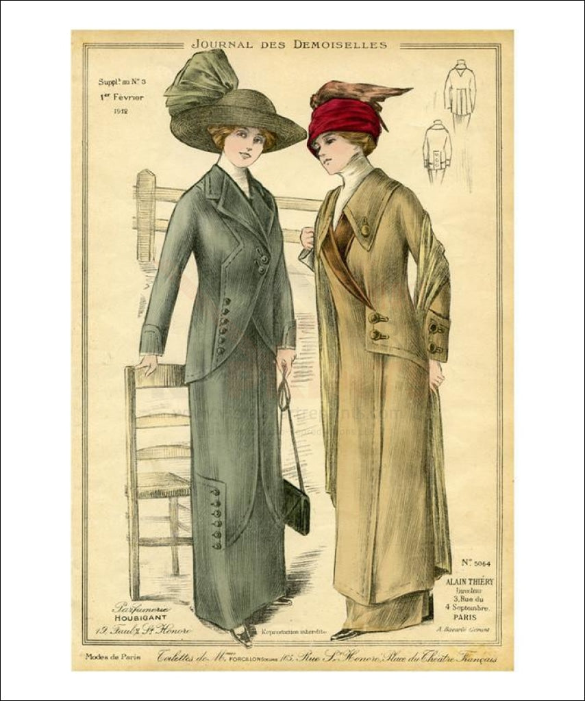 Houbigant fashion 1930's #5064 - Vintage Art, canvas prints