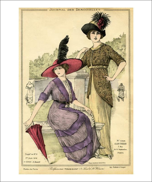 Houbigant fashion 1930's #5096 - Vintage Art, canvas prints