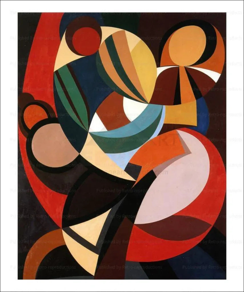 Synchromie en noir Auguste Herbin - VINTAGEARTREPRINTS.COM