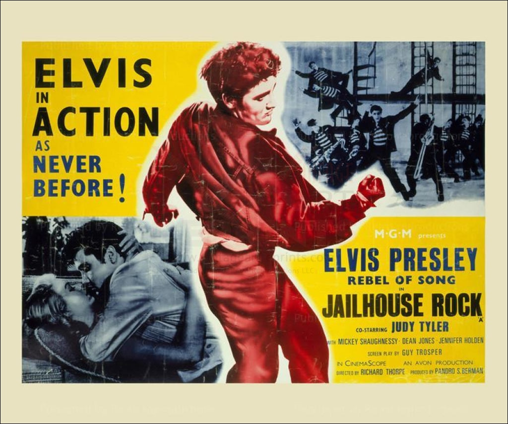 Jailhouse Rock, British poster - Vintage Art, canvas prints