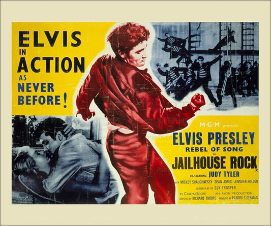 Jailhouse Rock, British poster - Vintage Art, canvas prints