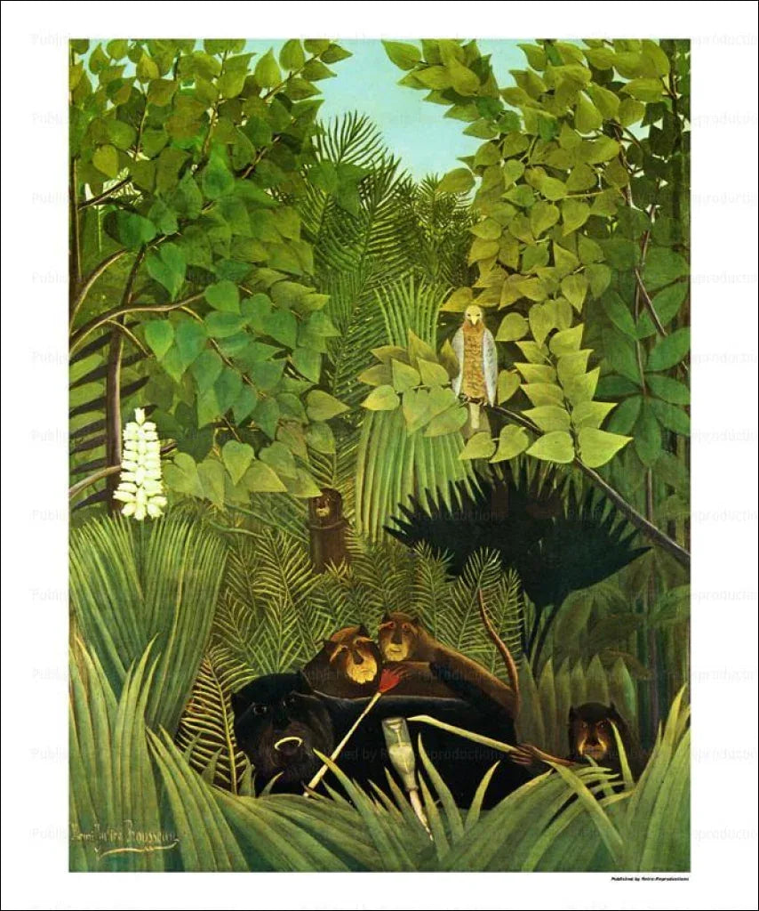 Henri Julien Felix Rousseau Joyeux Farceurs - VINTAGEARTREPRINTS.COM