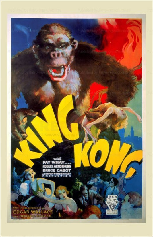 King Kong, American version, digital giclee print reproduction - Vintage Art, canvas prints