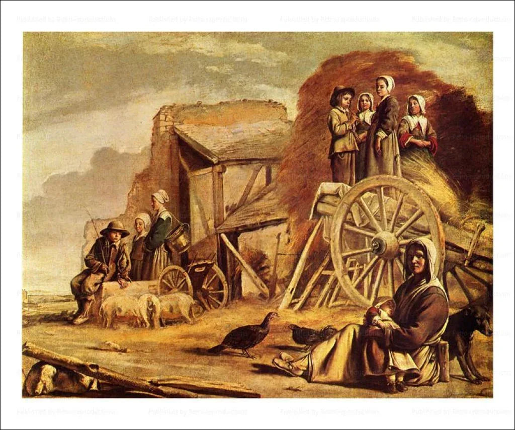 La Charrette, Louis Le Nain, 1641 - VINTAGEARTREPRINTS.COM