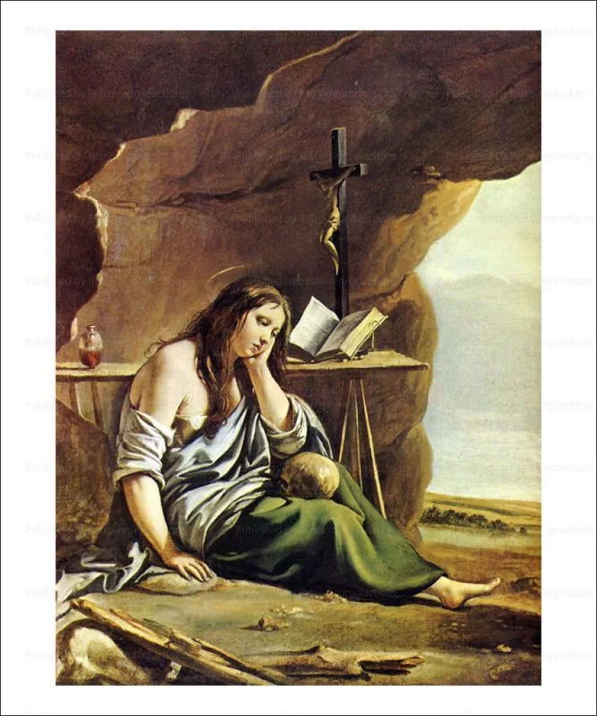 La Madeleine, Louis Le Nain, 1625 - VINTAGEARTREPRINTS.COM