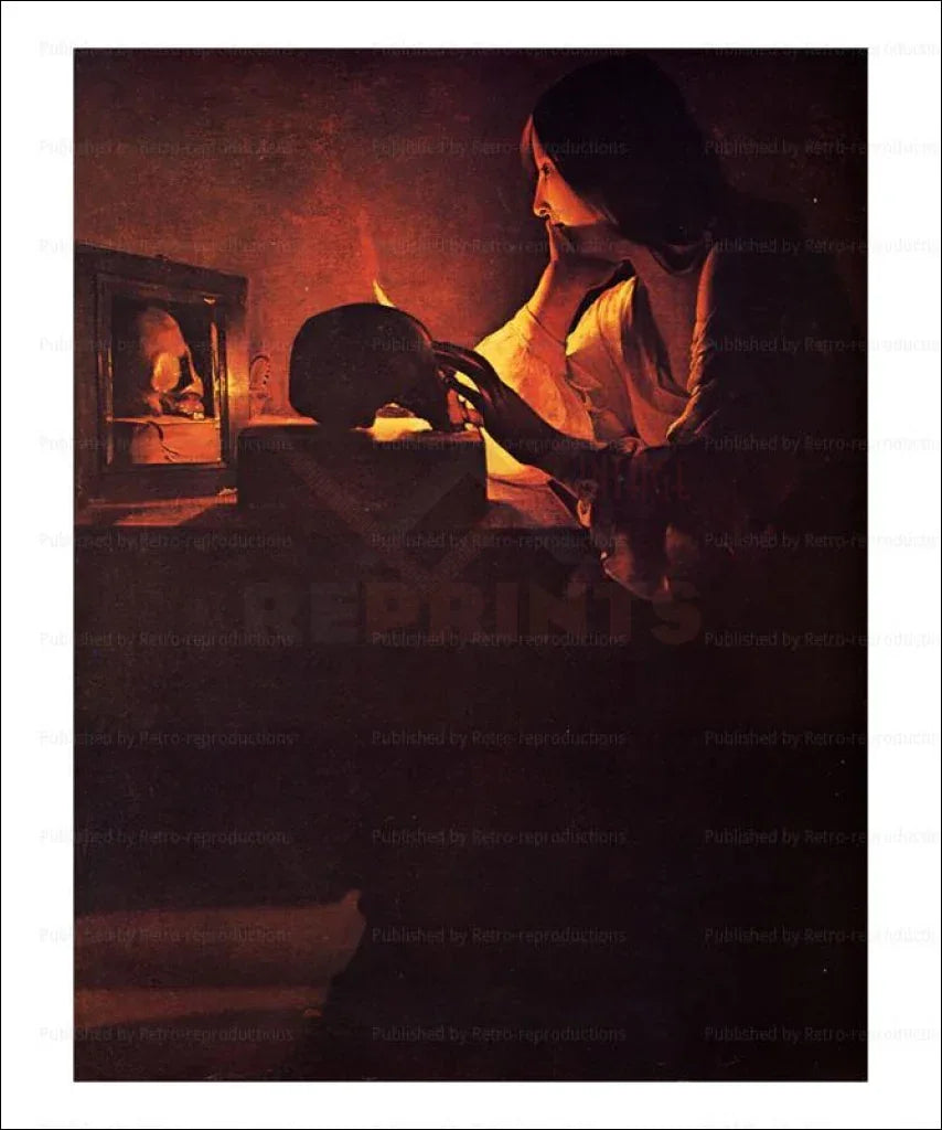 The Repentant Magdalene, Georges de la Tour, 1635-40 - VINTAGEARTREPRINTS.COM