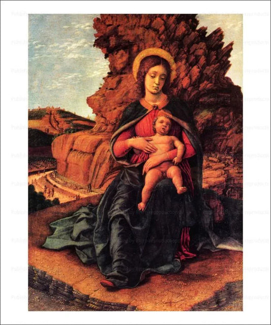 La Vierge a la Grotte, Andrea Mategna - VINTAGEARTREPRINTS.COM