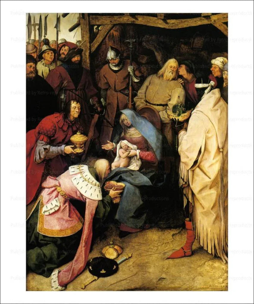 The Adoration of the Kings, Pieter Bruegel, 1564 - VINTAGEARTREPRINTS.COM
