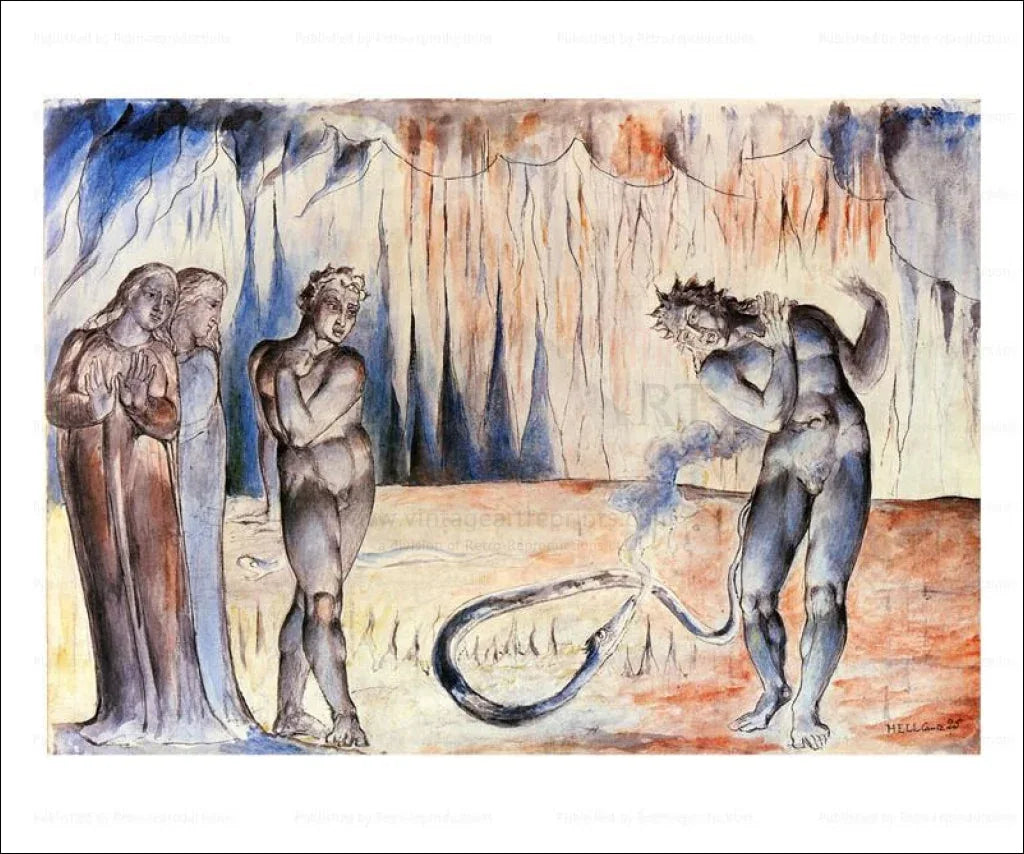 Le Serpent - William Blake - VINTAGEARTREPRINTS.COM