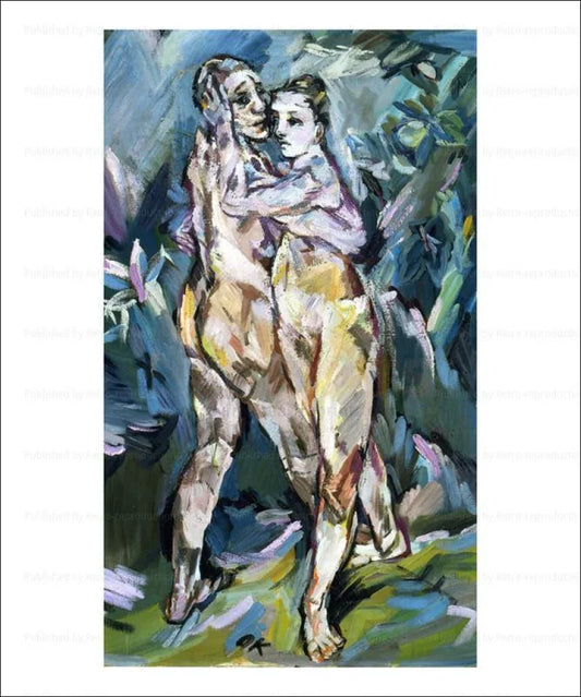 Lover Couple, Oskar Kokoschka - VINTAGEARTREPRINTS.COM