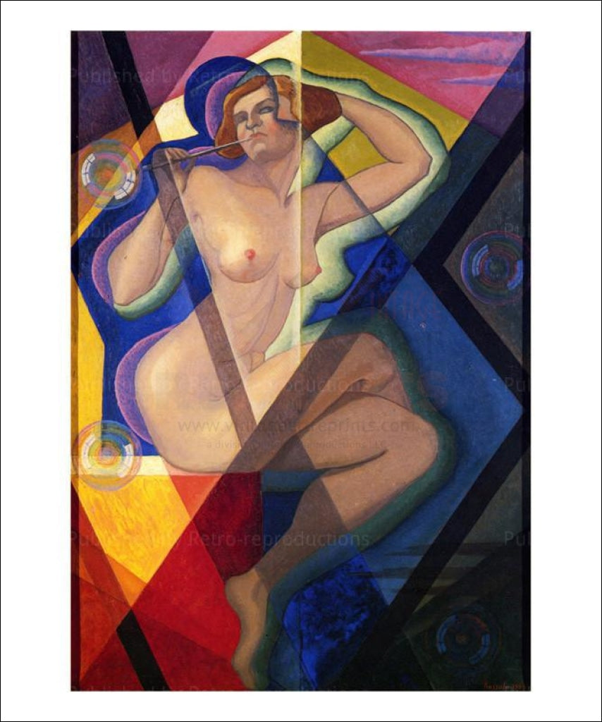 canvas prints, Luigi Russolo, La Femme aux Bulles de Savon - Vintage Art, 