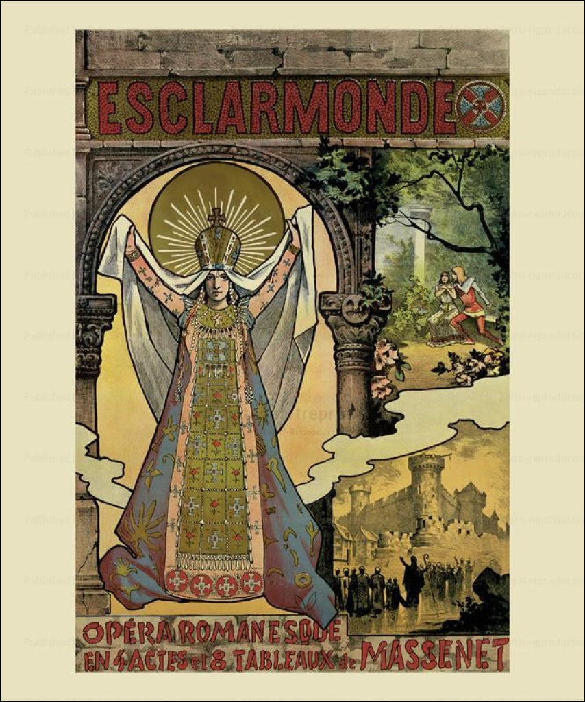 Massenet Opera Romanesque -Esclarmonde - Vintage Art, canvas prints