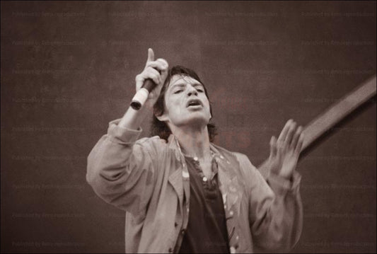 Mick Jagger Paris Concert 1991 - Vintage Art, canvas prints