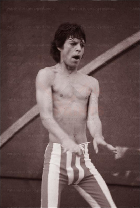 Mick Jagger Paris Concert 1991, photographic print - Vintage Art, canvas prints