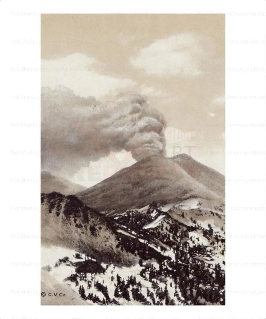 Mount Lassen - VINTAGEARTREPRINTS.COM