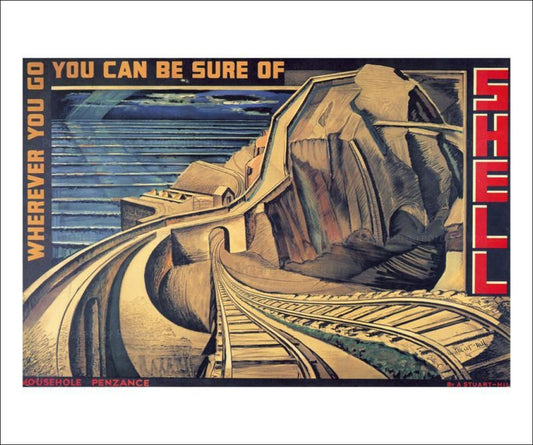 Mousehole Penzance 1932 - Vintage Art, canvas prints