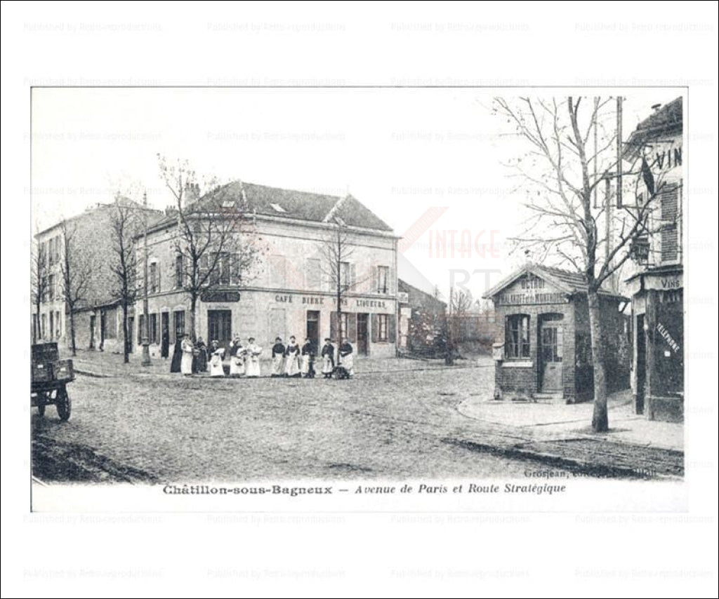 Paris suburb, vintage art photo print reproduction - Vintage Art, canvas prints