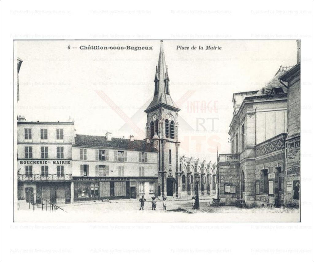 Paris suburb, vintage photo art print reproduction - Vintage Art, canvas prints