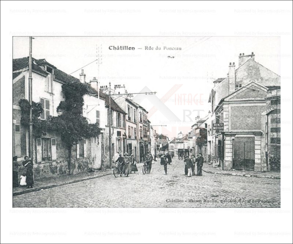 Paris suburb, vintage photo art print reproduction - Vintage Art, canvas prints