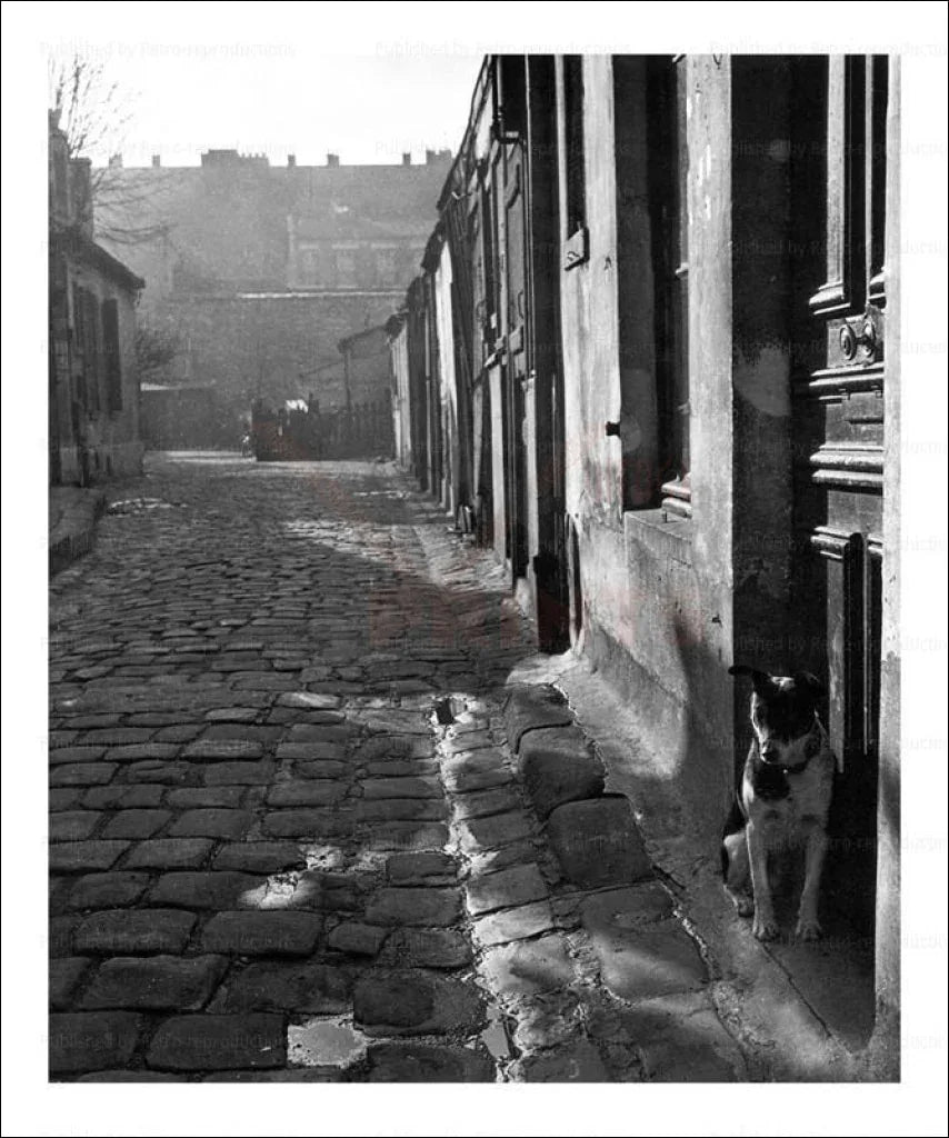 Rue d'Alesia - Paris street 1946 - VINTAGEARTREPRINTS.COM