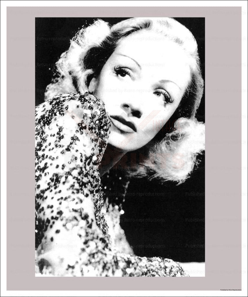 Photographic print, Actress Marlene Dietrich, - Vintage Art, canvas prints