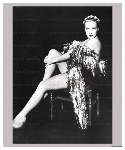 Photographic print, Actress Marlene Dietrich, - Vintage Art, canvas prints