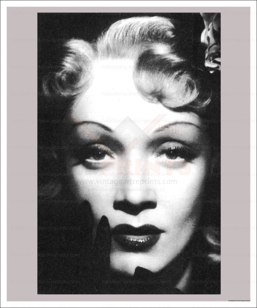 Photographic print, Actress Marlene Dietrich, - Vintage Art, canvas prints