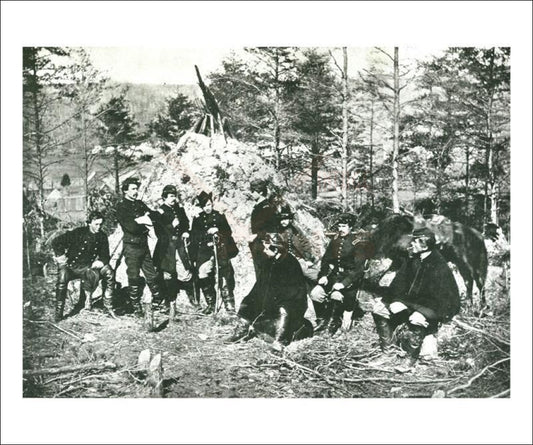 Photographic print, art print, 164th and 170th New York Volunteers, black and white photography - Vintage Art, canvas prints