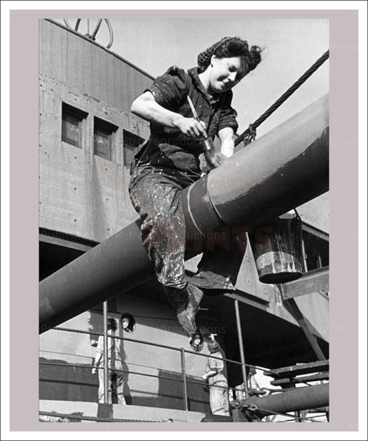 Women at War - Industry Trades 9 vintage art Black & White photo print reproduction, WWII 