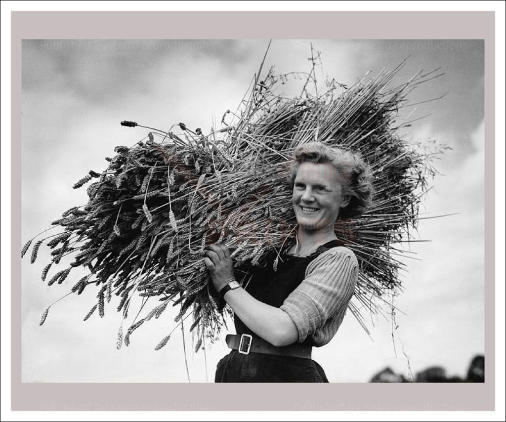 Women at War - On the Land 1, vintage  art photo print reproduction, WWII - Vintage Art, canvas prints