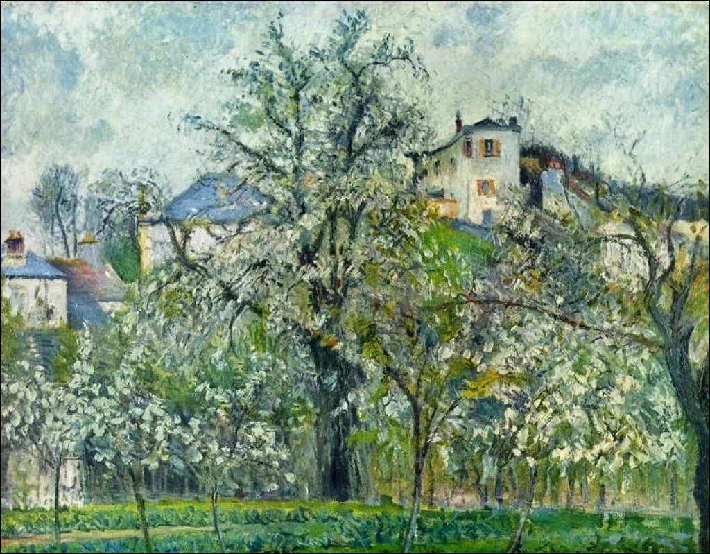 Potager arbres en Fleurs, Camille Pissarro, 1830 - VINTAGEARTREPRINTS.COM