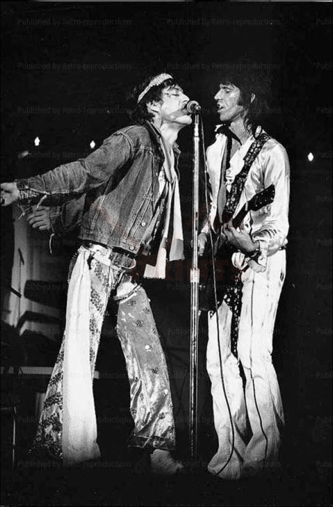 Rolling Stones, Mike Jagger, Keith Richard, vintage art photo reproduction - Vintage Art, canvas prints