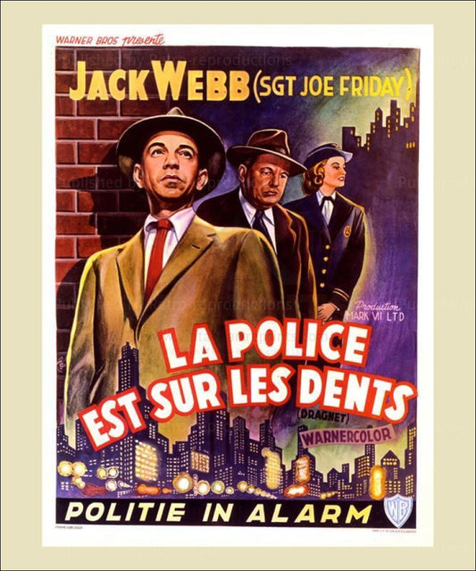 Sergent Joe Friday - Vintage Art, canvas prints