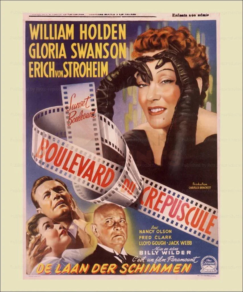 Sunset Boulevard, Gloria Swanson - VINTAGEARTREPRINTS.COM